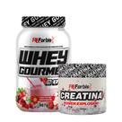 Kit Whey Protein Gourmet Pote 907g + Creatina Power Explosion Sem Sabor 300g - FN Forbis Nutrition Kit Whey Protein Gourmet Pote 907g + Creatina Power Explosion Sem Sabor 300g - FN Forbis Nutrition