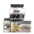 Kit Whey Protein Gourmet Pote + Creatina 300g + BCAA 100 cáps - FN Forbis Nutrition Kit Whey Protein Gourmet Pote + Creatina 300g + BCAA 100 cáps - FN Forbis Nutrition