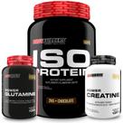 KIT Whey Protein Isolado Iso Protein 2kg + Power Creatina 100g + Power Glutamina- Aumento de Massa Muscular - Bodybuilders KIT Whey Protein Isolado Iso Protein 2kg + Power Creatina 100g + Power Glutamina- Aumento de Massa Muscular - Bodybuilders