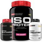 KIT Whey Protein Isolado Iso Protein 2kg + Power Creatina 100g + Power Glutamina- Aumento de Massa Muscular - Bodybuilders