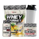 Kit Whey Protein Refil + Creatina 300g + BCAA cáps + Coqueteleira - FN Forbis Nutrition Kit Whey Protein Refil + Creatina 300g + BCAA cáps + Coqueteleira - FN Forbis Nutrition