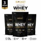 Kit Whey Protein Space Rocket 3 Unidades 900g Hipertrofia Kit Whey Protein Space Rocket 3 Unidades 900g Hipertrofia