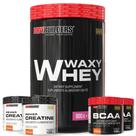Kit Whey Protein Waxy Whey 900g 2x BCAA 100g 2x Power Creatina 100g Bodybuilders