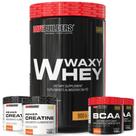 Kit Whey Protein Waxy Whey 900g 2x BCAA 100g 2x Power Creatina 100g Bodybuilders