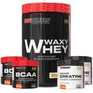 Kit Whey Protein Waxy Whey Pote 900g 2x BCAA 100g 2x Power Creatina 100g Bodybuilders