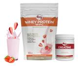 ( kit ) whey protein wpc 900g + creatina vitafor 300g - ( kit ) whey protein wpc 900g + creatina vitafor 300g -
