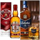 Kit Whisky Escocês 12 Anos 1 Litro 2 Garrafas