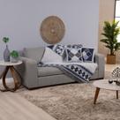 Kit Xale Manta E Almofadas Jacquard Decorativas Sofá 5 Peças