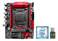 Kit Xeon Intel X99 Placa Mãe Xeon 2680v4 Adaptador Wifi