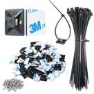 Kit XHF de 100 suportes autoadesivos para abraçadeiras 3/4"