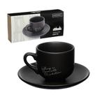 Kit Xícara de Porcelana para Café Manhattan Preto - 6 Unidades - 90ml - Hauskraft Kit Xícara de Porcelana para Café Manhattan Preto - 6 Unidades - 90ml - Hauskraft
