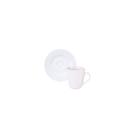 Kit Xícara e Pires de Café Tramontina Leonora em Porcelana 70 ml 12 Peças
