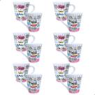 Kit Xícara louça dia das mulheres Porcelana Armário Cozinha - Chá/Café, Presentes e Decoração