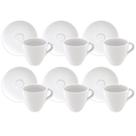 Kit Xícaras de Café Expresso e Pires Tramontina Paola em Porcelana 95ml 12 Peças Kit Xícaras de Café Expresso e Pires Tramontina Paola em Porcelana 95ml 12 Peças