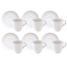 Kit Xícaras De Capuccino Tramontina Paola Em Porcelana 200 Ml 12 Peças Tramontina