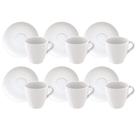Kit Xícaras de Capuccino Tramontina Paola em Porcelana 200 ml 12 Peças