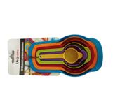 Kit Xícaras e Colheres Medidoras Em Plastico 6Pçs UD190703 - Colorido - Uny Gift