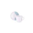 Kit Xícaras e Pires de Chá Tramontina Aquarius em Porcelana 185 ml 12 Peças