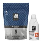 Kit Yamá Pó Descolorante Platinado 300g e Água Oxigenada 40vol 100ml