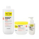 Kit Yellow Repair Tratamento Reparador - Shampoo 1L + Máscara 500ml + Bond Hero 100ml
