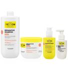 Kit Yellow Repair Tratamento Reparador - Shampoo 1L + Máscara 500ml + Sérum Capilar 150ml + Bond Hero 100ml Kit Yellow Repair Tratamento Reparador - Shampoo 1L + Máscara 500ml + Sérum Capilar 150ml + Bond Hero 100ml