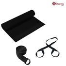 Kit Yoga - Mat Premium Black+Alça+Cinto de alongamento