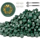 Kit Yoption Wax Seal Beads 360 unidades de hexágono verde-oliva