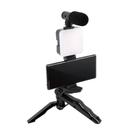 Kit Youtube Gravação Live Vídeo Com Celular Câmera Tem Led Tripe Microfone Suporte