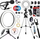 Kit Youtuber Microfone Lapela Celular Tripé Ring Light Luz Iluminador Led Profissional Lentes Gravação de Vídeo + Bastão Kit Youtuber Microfone Lapela Celular Tripé Ring Light Luz Iluminador Led Profissional Lentes Gravação de Vídeo + Bastão