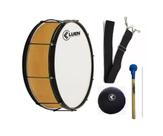 Kit Zabumba 20x18 Madeira Luen 29262 Pad Baqueta e Correia