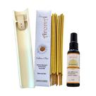 Kit Zen Aromá : Pillow Mist + Incensário + 10 Incensos Naturais