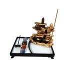 Kit Zen Retangular com Incensario Oriental Pedras 7 Chakras - Decore Casa Kit Zen Retangular com Incensario Oriental Pedras 7 Chakras - Decore Casa