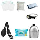 Kit Ziplock + Cal + Talher + manta + cantil +Lanterna +Lenço