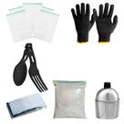 Kit Ziplock + Cal Virgem + Talher + manta + cantil + Luva