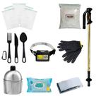 Kit Ziplock + Cantil + Lanterna + Lenço +Bastão + Acessórios