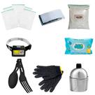 Kit Ziplock + Talher + manta + cantil + acessórios