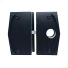 Kit09A - Porta Correr Blindex Sem Miolo Metal Preto