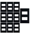 Kit10 placa 4x2 2 postos separ c/ sup ebony clean margirius Kit10 placa 4x2 2 postos separ c/ sup ebony clean margirius