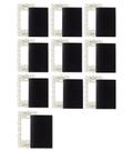 Kit10 placa 4x2 cega c/suporte ebony clean margirius Kit10 placa 4x2 cega c/suporte ebony clean margirius