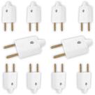 Kit10 plugue macho 2p 10a pequeno br margirius Kit10 plugue macho 2p 10a pequeno br margirius