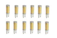 Kit12 Lâmpada Led Halopim G9 7w Lustres E Pendentes Bivolt - BRANCO QUENTE