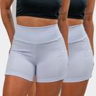 KIT2 Bermuda Feminina Legging pra Atletismo Corrida Academia com Dois Bolso pra Celular Cós alto