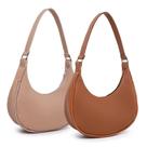 Kit2 Bolsas Via Livre Meia Lua Feminina Lisa
