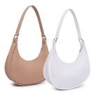 Kit2 Bolsas Via Livre Meia Lua Feminina Lisa Kit2 Bolsas Via Livre Meia Lua Feminina Lisa