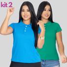 Kit2 Camisa Gola Polo Feminina Ótimo Tecido E Acabamento Kit2 Camisa Gola Polo Feminina Ótimo Tecido E Acabamento