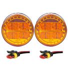 KIT2 Lanterna Traseira Ônibus Caminhão 70mm 4 Led +conector