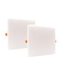 Kit2 Painel LED Infinity 18W 20,5x20,5 Branco Galaxy Led Sobrepor ou Embutir Borda Infinita Moderno