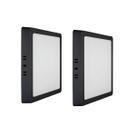 Kit2 Painel LED Sobrepor 18W 21x21 Preto Galaxy Plafon Moderno Residencia Comercio Quadrado