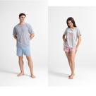 Kit2 Pijamas Adulto 1 Masculino 1 Feminino Verão Kit2 Pijamas Adulto 1 Masculino 1 Feminino Verão