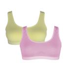 KIT2 Sutiã Menina Moça Teen Bojo Removível Máximo Conforto COR:ROSA-BEGETAMANHO:10-12 anos